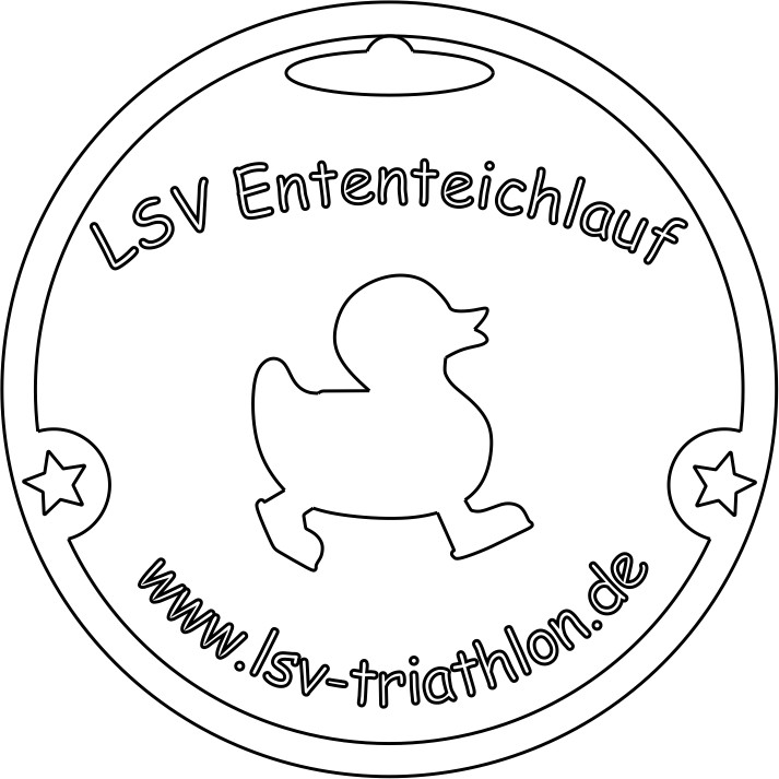 Holz-Medaille Sondermotiv "Ententeichlauf"