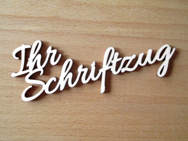 Individueller handschriftlicher Holzschriftzug nach Wunsch "Alzenau", 6 cm