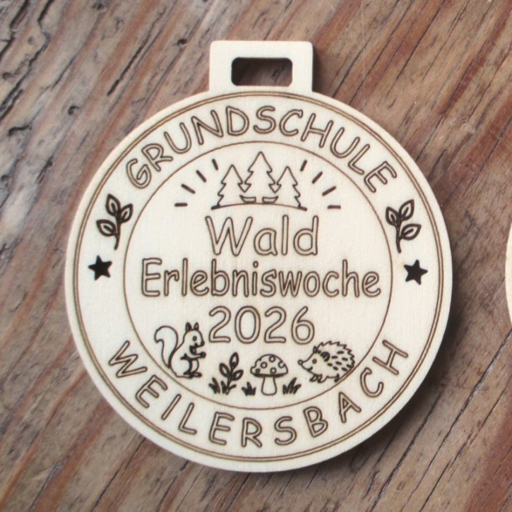 Holz-Medaille Sondermotiv "Walderlebnislauf"