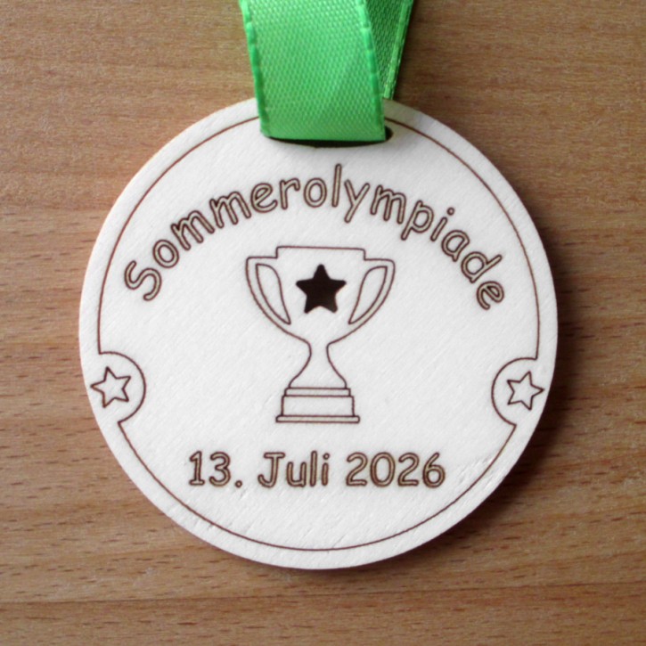 Holz-Medaille Pokal individuell