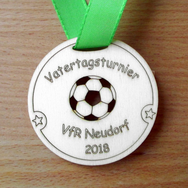 Holz-Medaille Fussball individuell