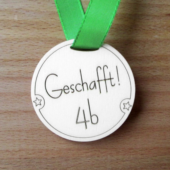 Holz-Medaille individuell mit freier Rückseite